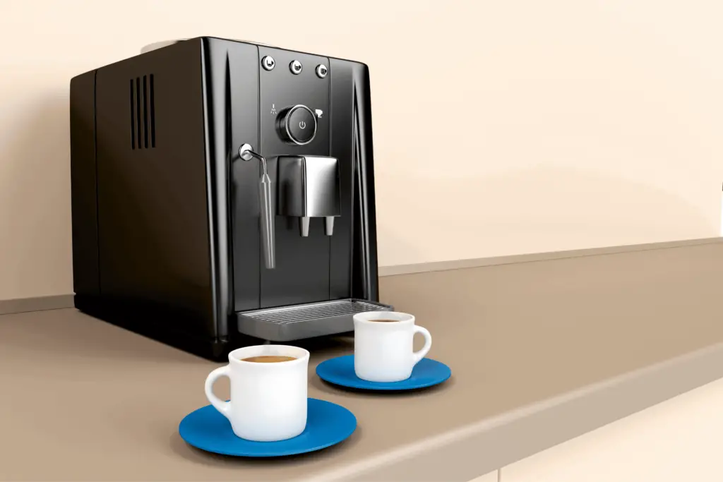 A super-automatic espresso machine, the easiest espresso makers to use