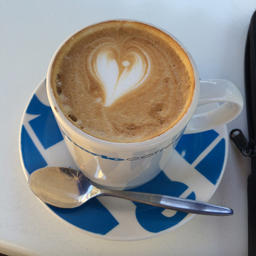 A flat white, an espresso drink that may or may not have originated in Australia