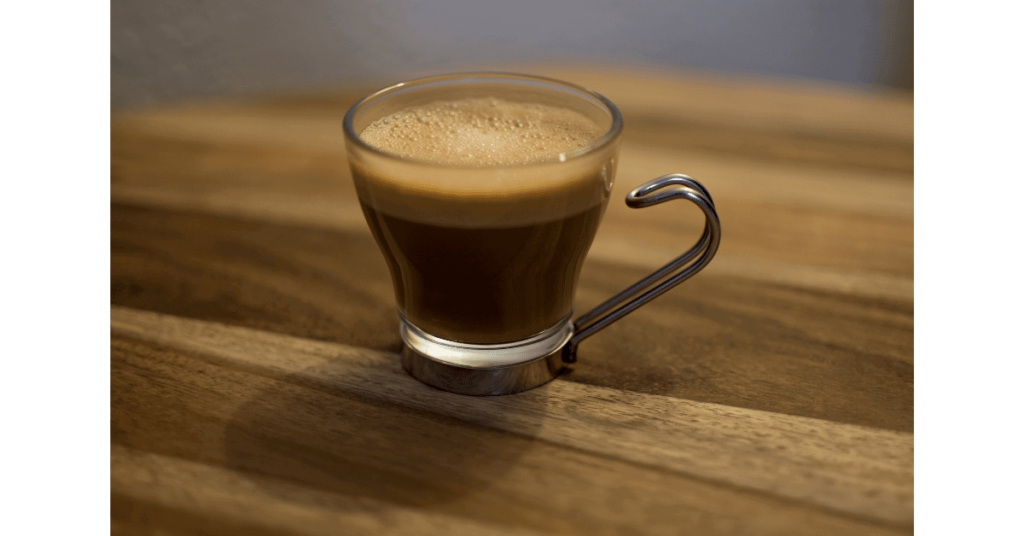 A cortado, a common Cuban coffee drink