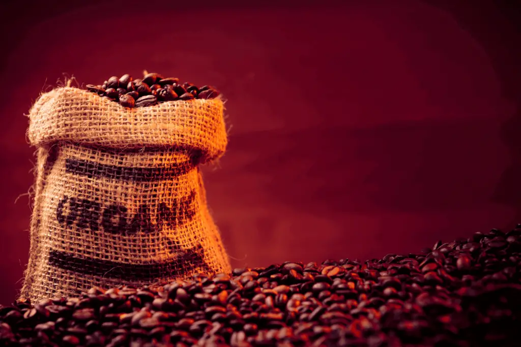 A bag of organic coffee beans, as are commonly produced by Mexican coffee brands