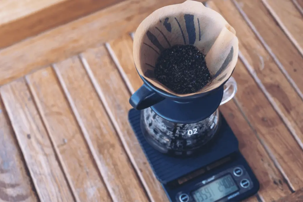 Making pour-over coffee on a scale, a task that requires a very responsive scale