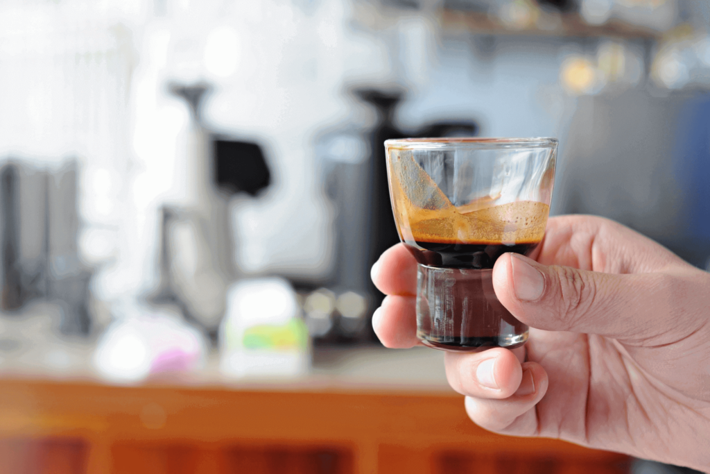 A shot of ristretto, a sweeter alternative to espresso