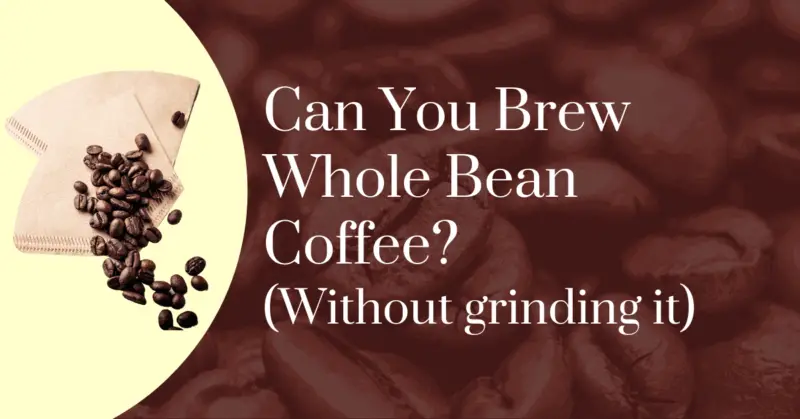 Can you brew whole bean coffee? (Without grinding it)